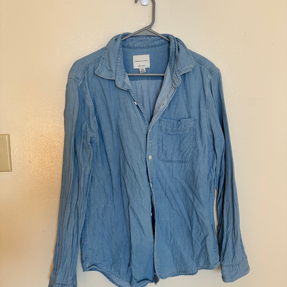 American Eagle Denim Button Down